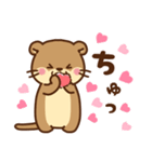 コツメカワウソ♡ラブラブ2（個別スタンプ：16）