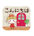 【北欧】リボンの女の子×気づかい言葉（個別スタンプ：3）