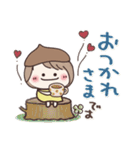 どんぐり帽子の女の子⭐︎気持ち伝わる（個別スタンプ：5）