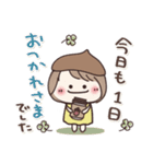 どんぐり帽子の女の子⭐︎気持ち伝わる（個別スタンプ：6）