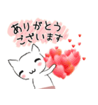 白ねこさんの優しい毎日  (日常編)（個別スタンプ：6）