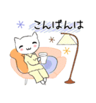 白ねこさんの優しい毎日  (日常編)（個別スタンプ：36）