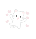 動く！しろいぬこ（個別スタンプ：4）