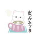 動く！しろいぬこ（個別スタンプ：5）