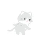 動く！しろいぬこ（個別スタンプ：12）