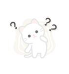 動く！しろいぬこ（個別スタンプ：17）