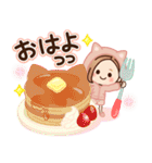【ねこ耳】大人女子の日常×黒ねこ（個別スタンプ：5）