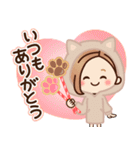 【ねこ耳】大人女子の日常×黒ねこ（個別スタンプ：11）