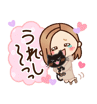【ねこ耳】大人女子の日常×黒ねこ（個別スタンプ：17）