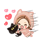 【ねこ耳】大人女子の日常×黒ねこ（個別スタンプ：34）