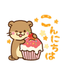 コツメカワウソ♡毎日つかえるお菓子（個別スタンプ：3）