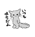 モフ猫銀くんのスタンプ（個別スタンプ：40）