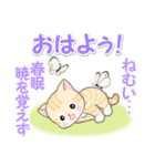 春の野原のベビーにゃんこ（個別スタンプ：38）