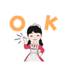 メイドコスプレのかえでさん（個別スタンプ：1）