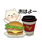 笑顔のラブリーくまさん ♡ やさしい挨拶（個別スタンプ：1）