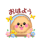 毎日使える春のかわいいトイプードル（個別スタンプ：1）