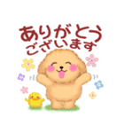毎日使える春のかわいいトイプードル（個別スタンプ：25）