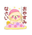 毎日使える春のかわいいトイプードル（個別スタンプ：40）