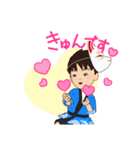 親子三人の夏祭り（個別スタンプ：21）