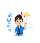 親子三人の夏祭り（個別スタンプ：24）