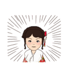 姉弟で華やかな着物姿（個別スタンプ：8）