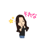 ジーンズのお姉さん（個別スタンプ：15）