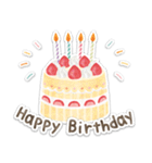 ステッカー風＊誕生日・お祝い（個別スタンプ：1）