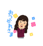 長髪女性 3着服（個別スタンプ：4）