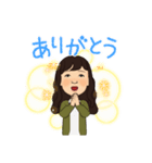 長髪女性 3着服（個別スタンプ：6）