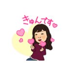 長髪女性 3着服（個別スタンプ：14）