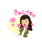 長髪女性 3着服（個別スタンプ：18）