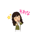 長髪女性 3着服（個別スタンプ：38）