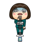 緑ジャージの【おばさん】♀Bigスタンプ（個別スタンプ：38）