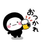 ず～っと使える♡大人のくろしろまるマン（個別スタンプ：1）