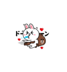 飛び出す！コニー＆フレンズ_ラブB（個別スタンプ：5）