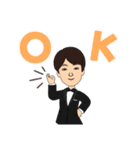 王さんの似顔絵（個別スタンプ：1）