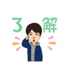 王さんの似顔絵（個別スタンプ：8）