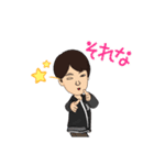 王さんの似顔絵（個別スタンプ：10）