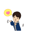王さんの似顔絵（個別スタンプ：17）