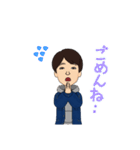 王さんの似顔絵（個別スタンプ：19）