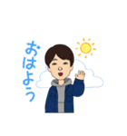 王さんの似顔絵（個別スタンプ：35）