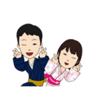 兄妹 制服と着物コーデ（個別スタンプ：5）