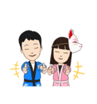 兄妹 夏のお盆祭り（個別スタンプ：1）