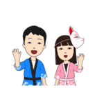 兄妹 夏のお盆祭り（個別スタンプ：8）