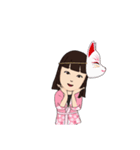兄妹 夏のお盆祭り（個別スタンプ：14）