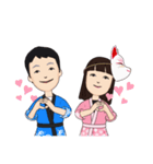 兄妹 夏のお盆祭り（個別スタンプ：15）