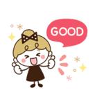 リボンの女の子×敬語♡丁寧（個別スタンプ：15）