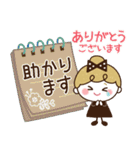 リボンの女の子×敬語♡丁寧（個別スタンプ：18）