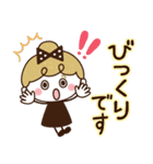 リボンの女の子×敬語♡丁寧（個別スタンプ：34）