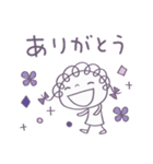 ラベンダー♡くるリボン（個別スタンプ：2）